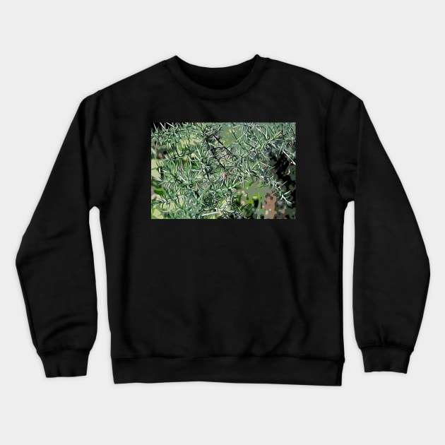 Green Thorns Crewneck Sweatshirt by Colin-Bentham